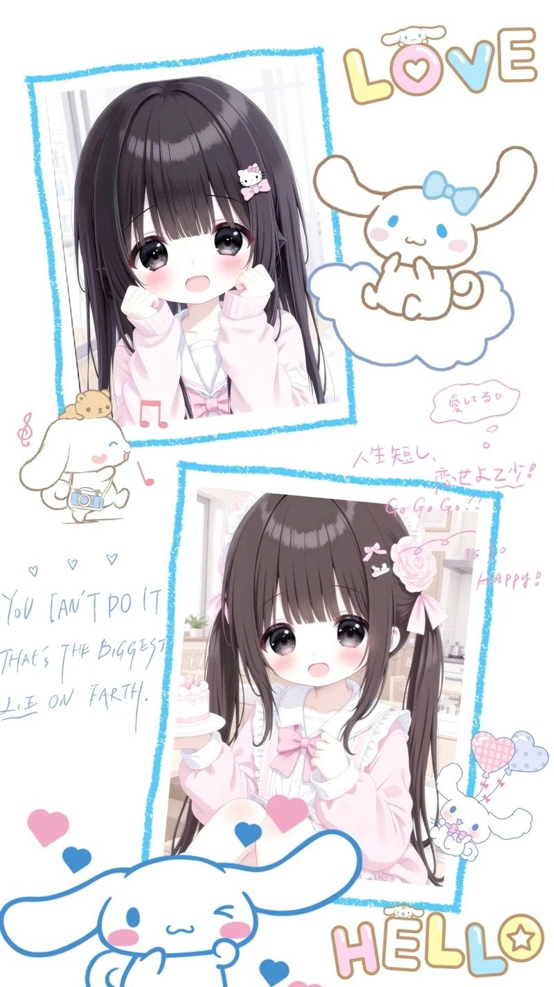 anime màu hồng cute