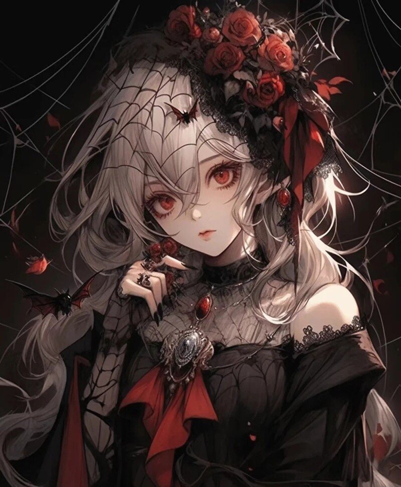 hình ảnh anime kinh dị nữ