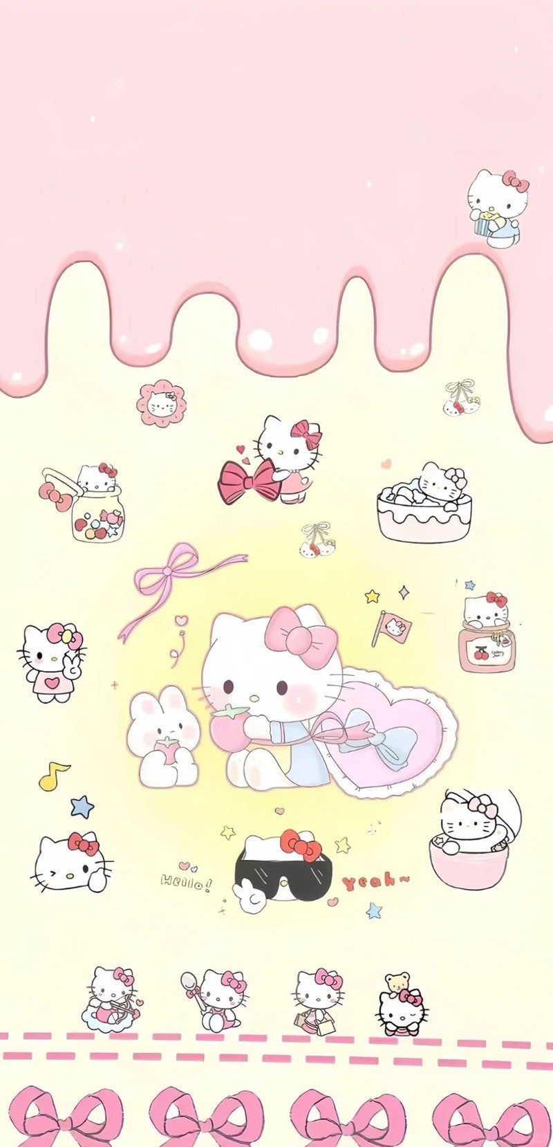 hình nền anime màu hồng cute