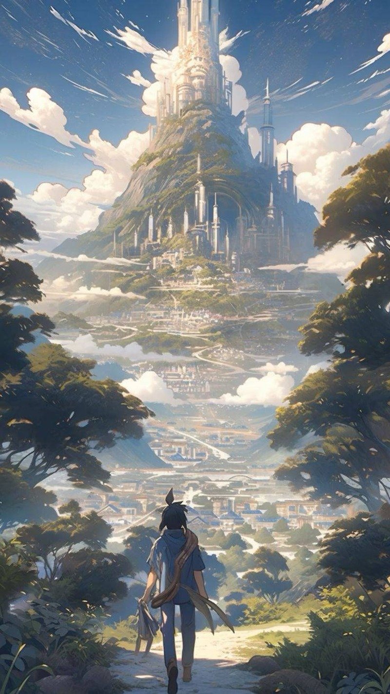 hình nền phong cảnh anime cho đt