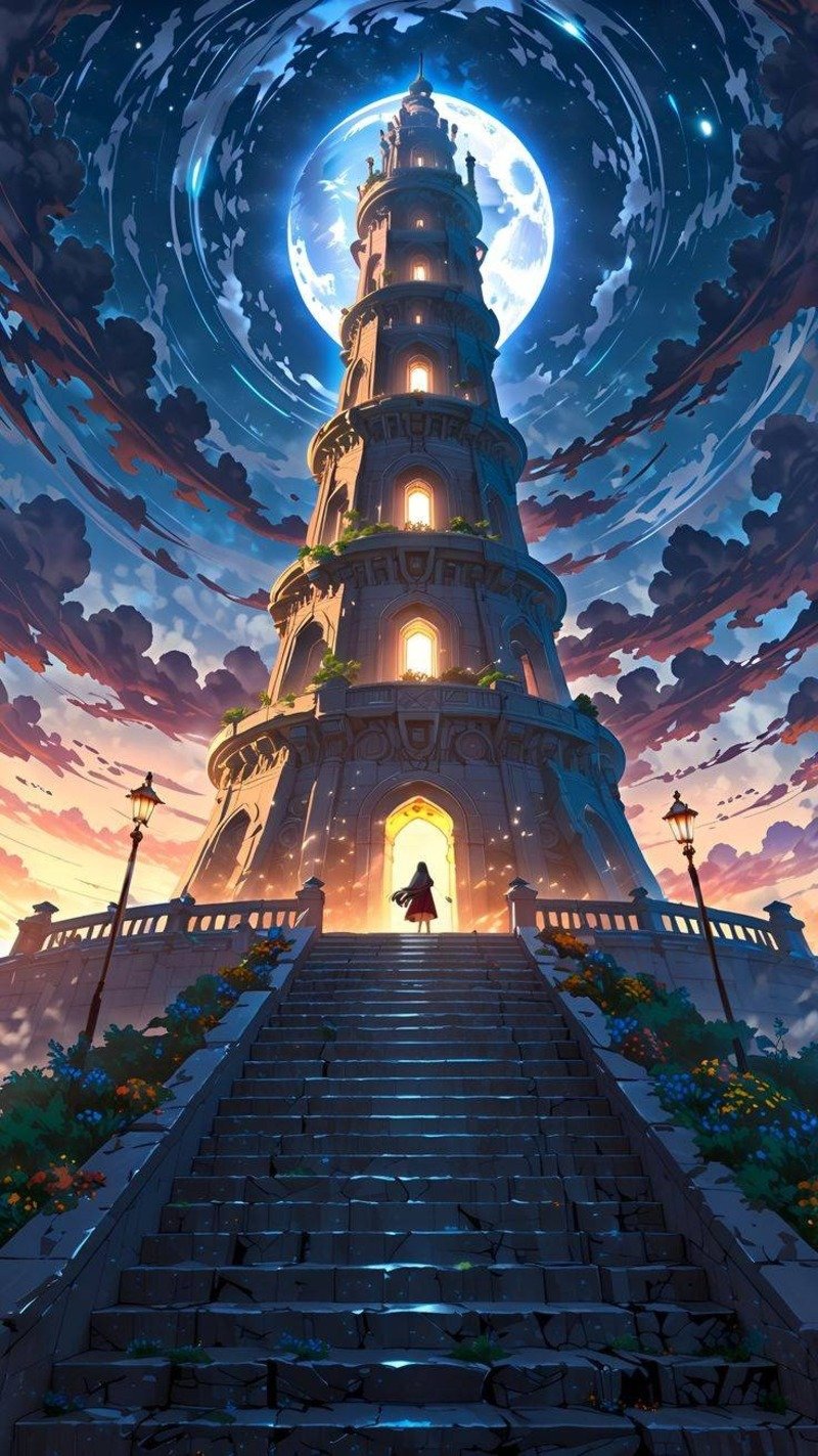 hình nền phong cảnh anime cho iphone