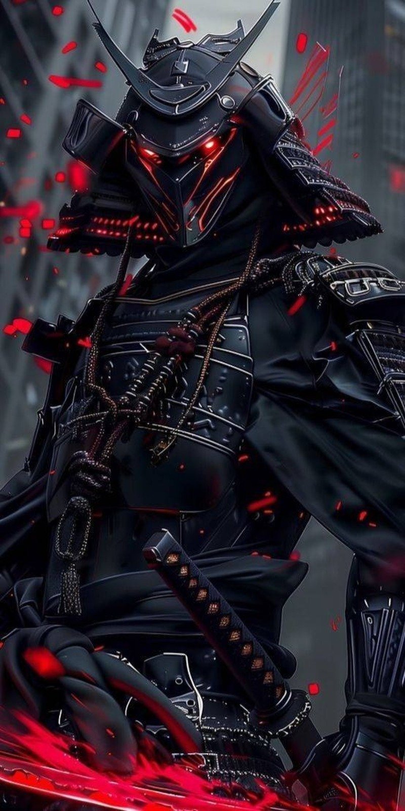 hình nền samurai mặt quỷ 3d