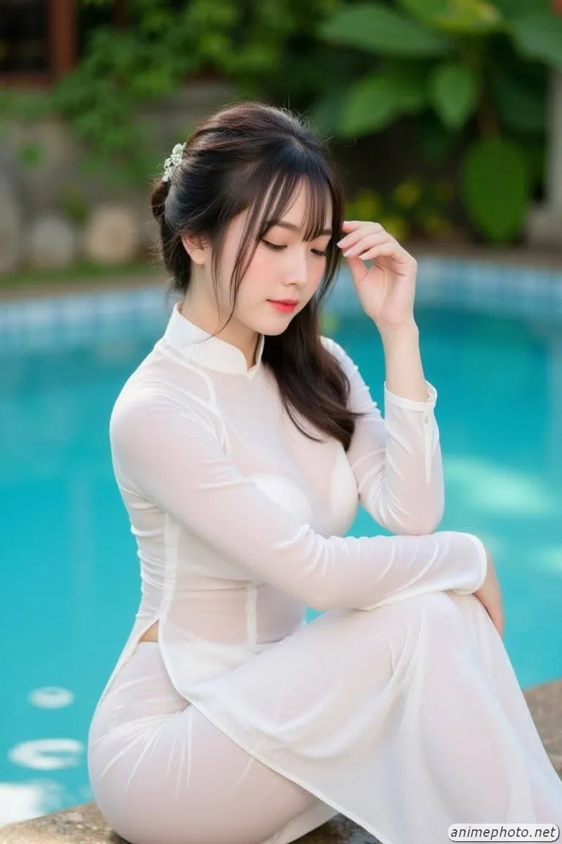 ảnh gái xinh áo dài