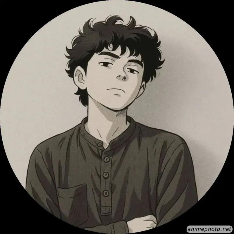 anime boy sad look dp