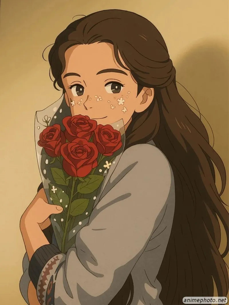 couple dp with flowers