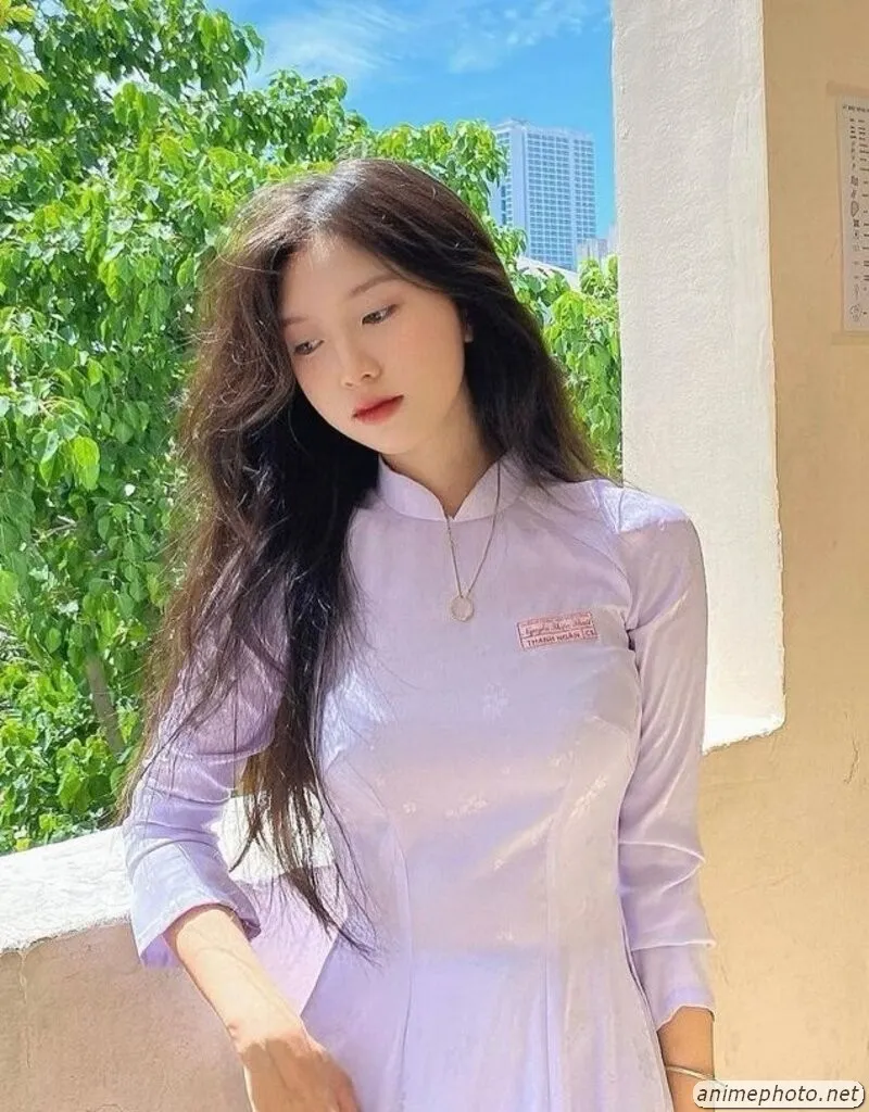 gái xinh áo dài