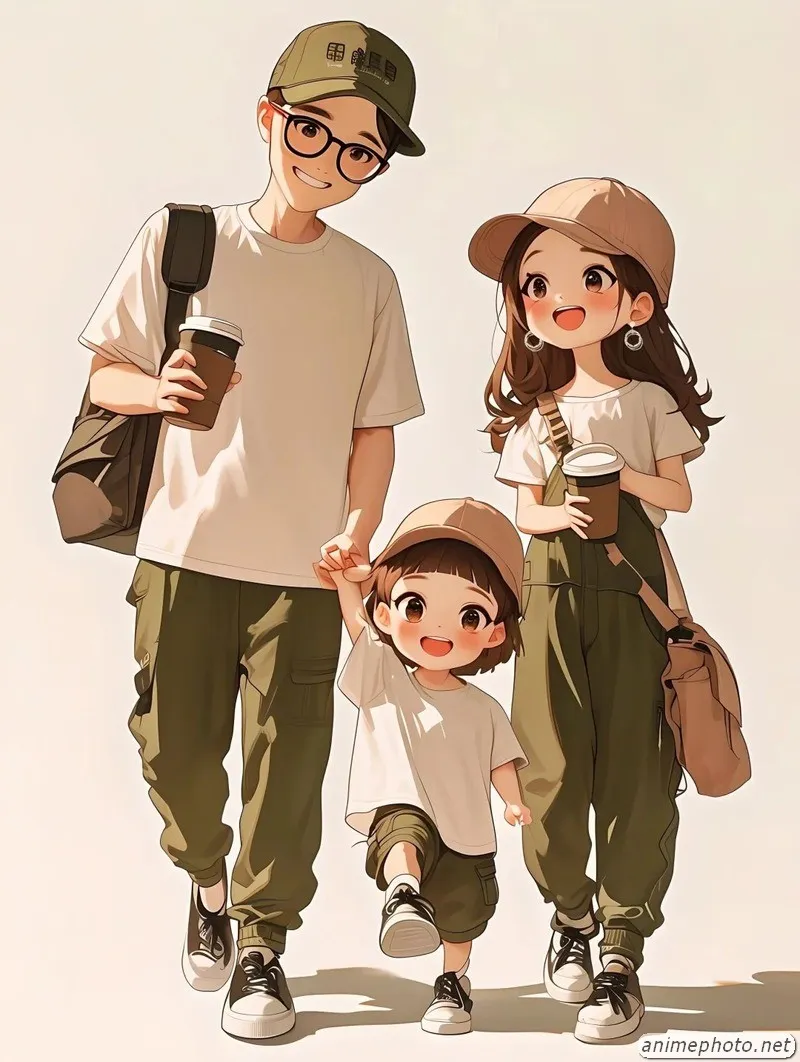 ảnh gia đình chibi 1