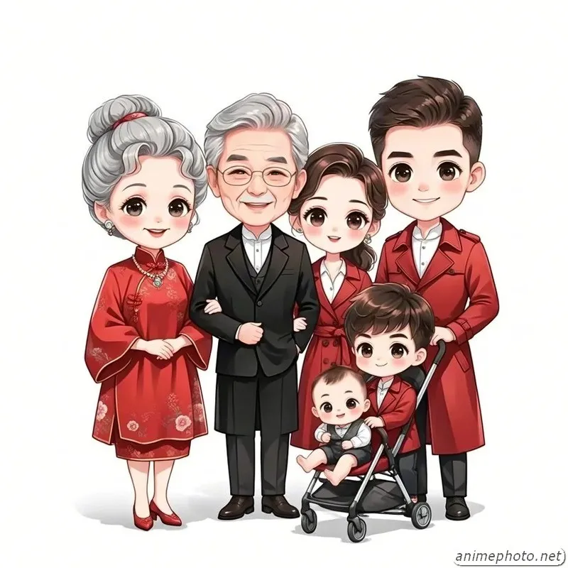ảnh gia đình chibi 11