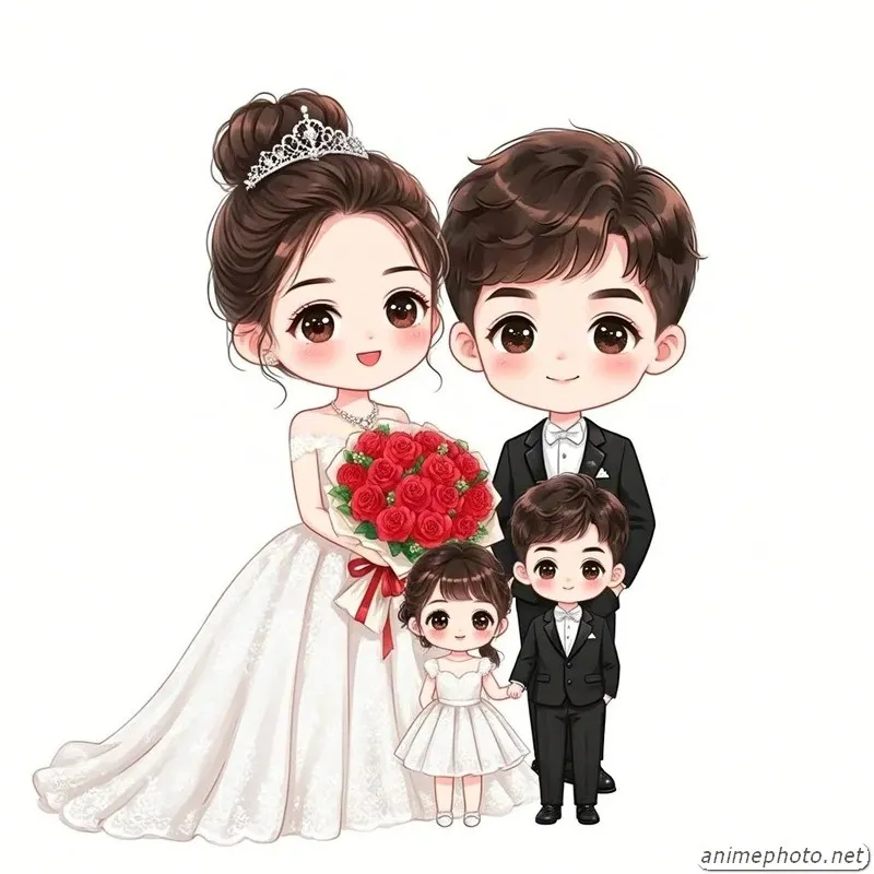 ảnh gia đình chibi 12