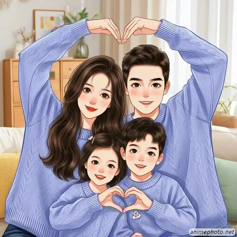 ảnh gia đình chibi 15