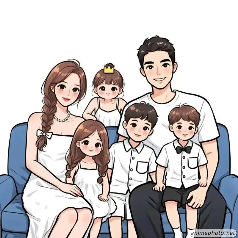 ảnh gia đình chibi 16