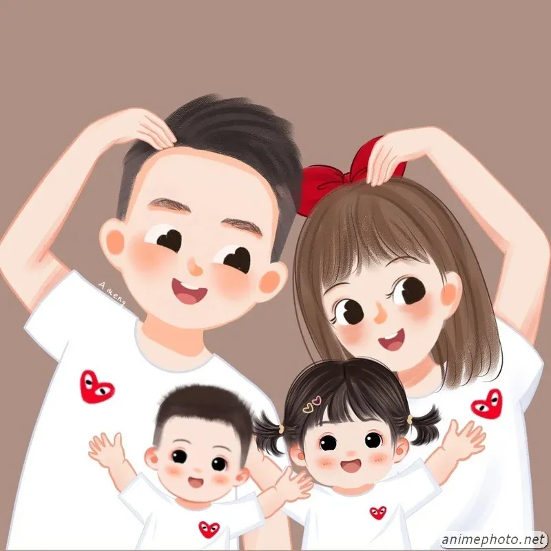 ảnh gia đình chibi 18
