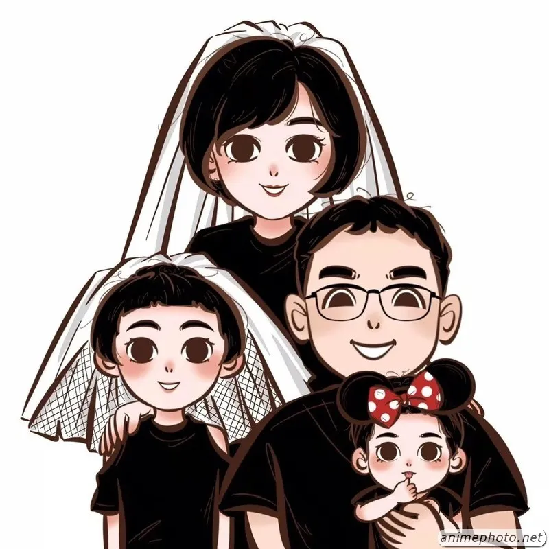 ảnh gia đình chibi 19