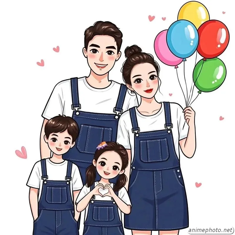 ảnh gia đình chibi 2