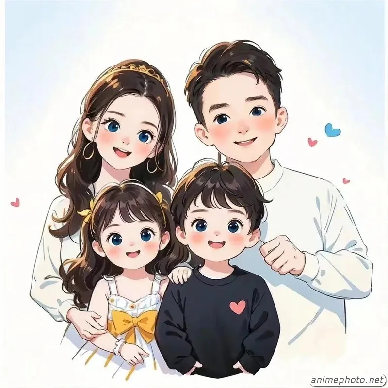 ảnh gia đình chibi 20