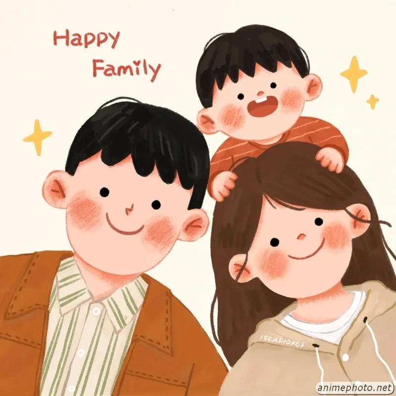 ảnh gia đình chibi 21