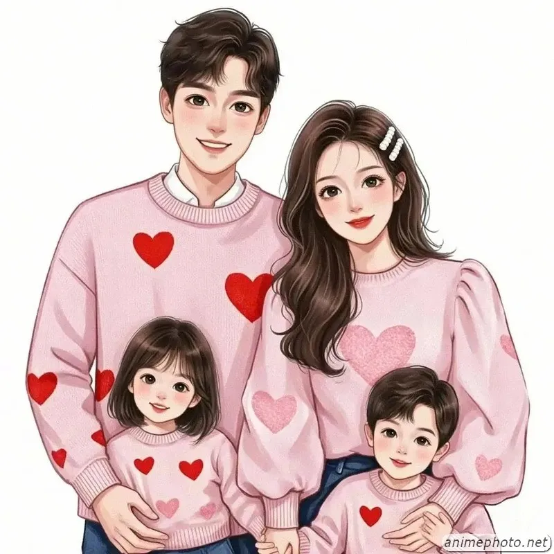 ảnh gia đình chibi 23