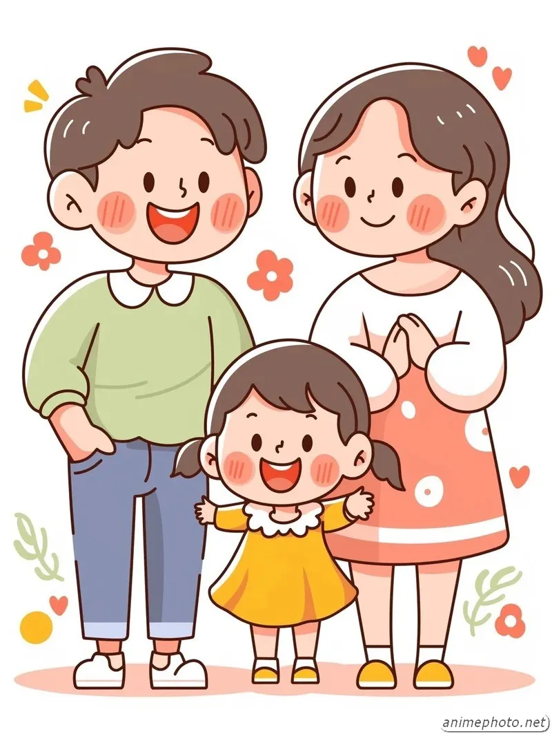 ảnh gia đình chibi 24