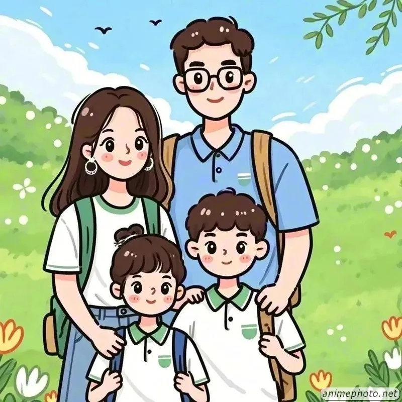ảnh gia đình chibi 4