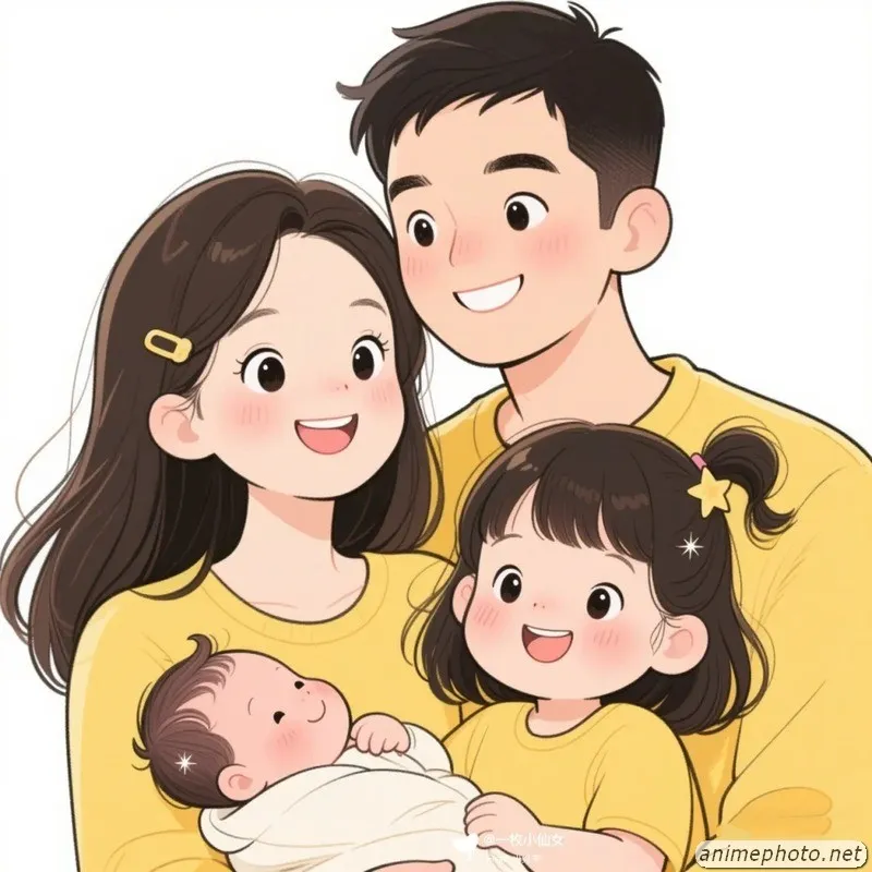 ảnh gia đình chibi 8
