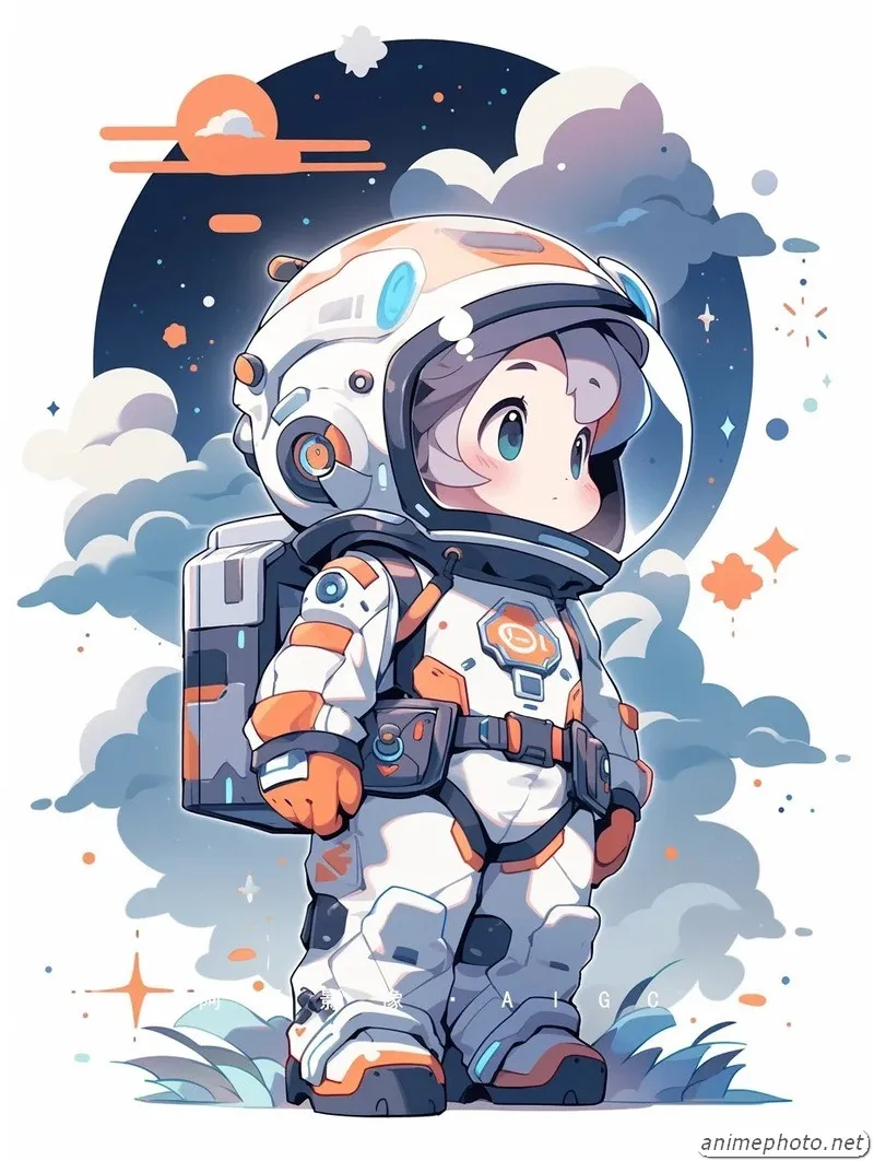 ảnh phi hành gia cute chibi 35