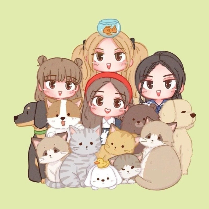 ảnh blackpink chibi cute 11