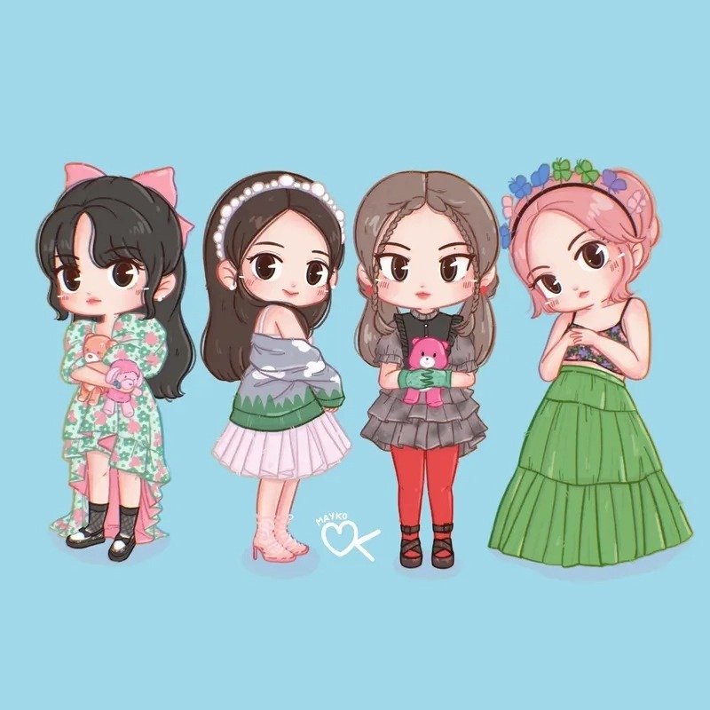 ảnh blackpink chibi cute 13