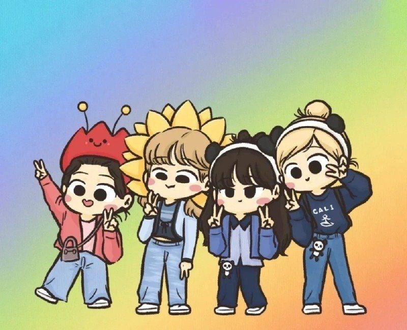 ảnh blackpink chibi cute 2