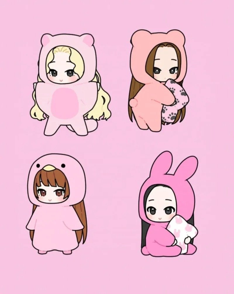 ảnh blackpink chibi cute 23