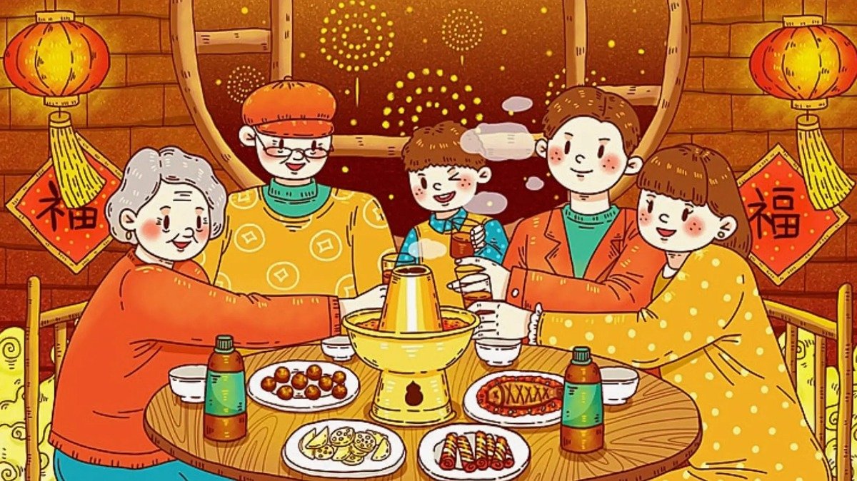 ảnh chibi tết đơn giản