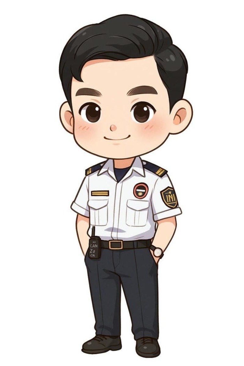 ảnh công an chibi cute