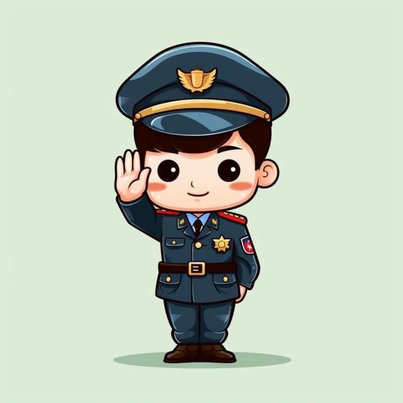 ảnh công an chibi dễ thương