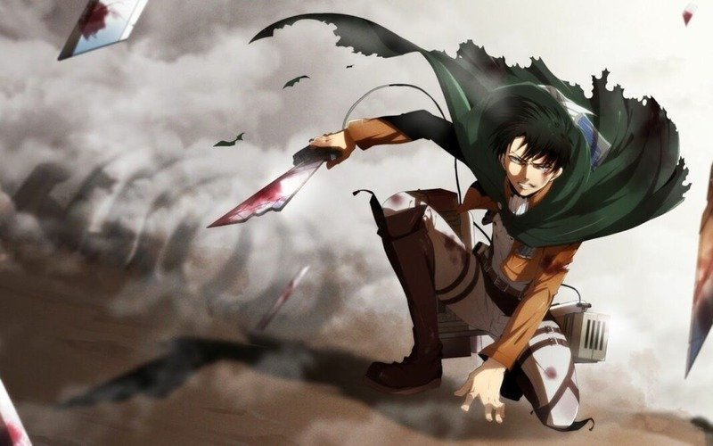 Ảnh Levi vừa quyết liệt xử lý đám titan hung tợn