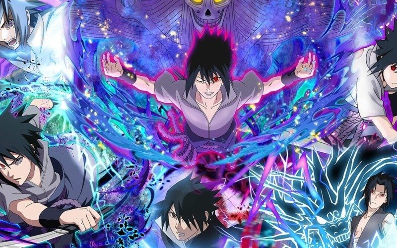 Ảnh Sasuke với nhiều nhẫn thuật khác nhau