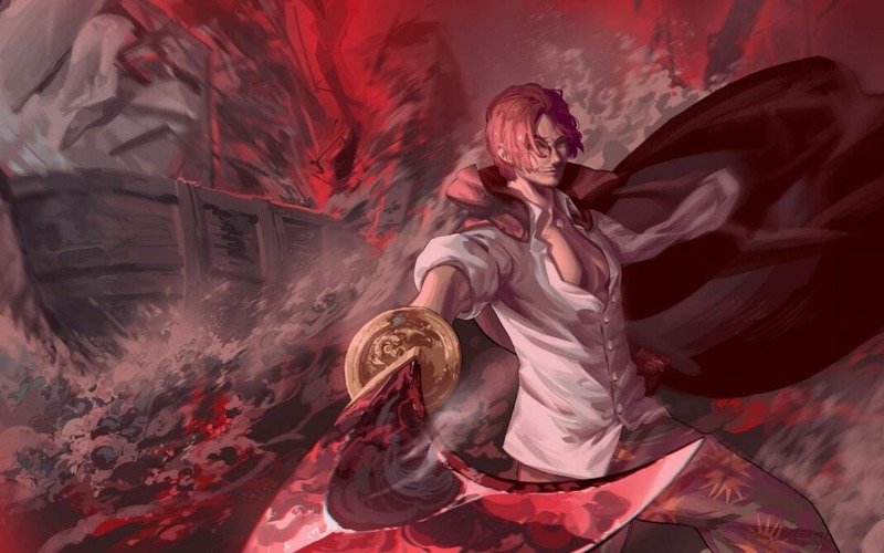 Ảnh Shank tóc đỏ đang chuẩn bị chiến đấu