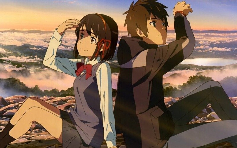 Hình ảnh 2 nhân vật anime đang hạnh phúc cùng nhau