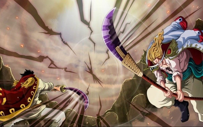 Hình ảnh Roger và Râu Trắng đang giao chiến