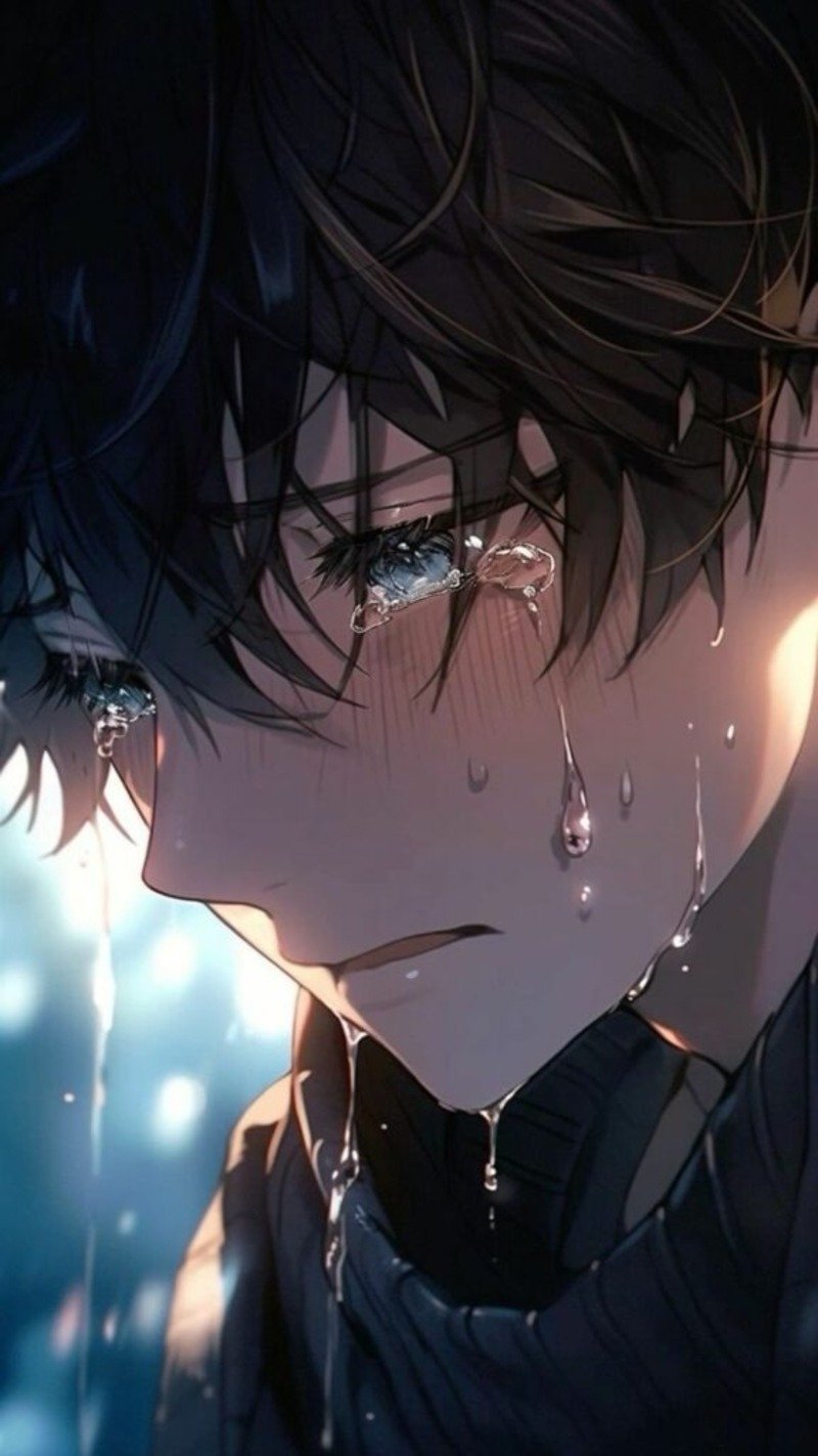 Hình nền anime buồn khóc to