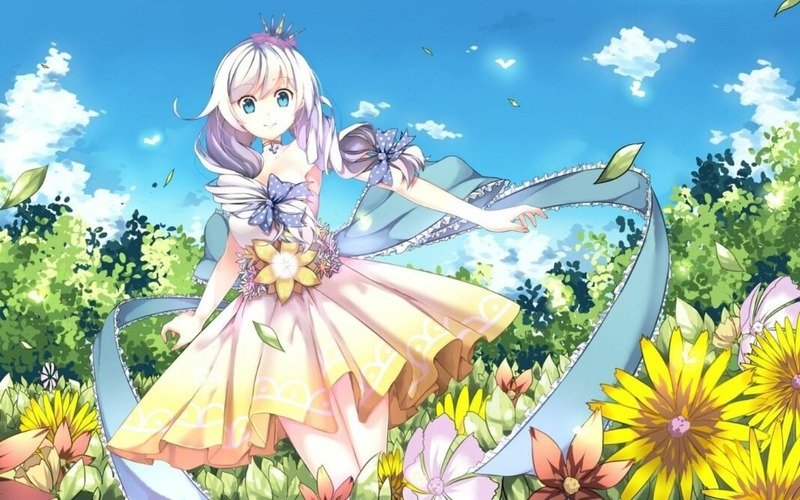 Hình nền anime nhân vật nữ đầy năng động