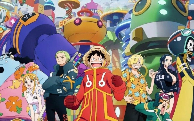 Hình nền anime về băng mũ rơm chuẩn bị hành động