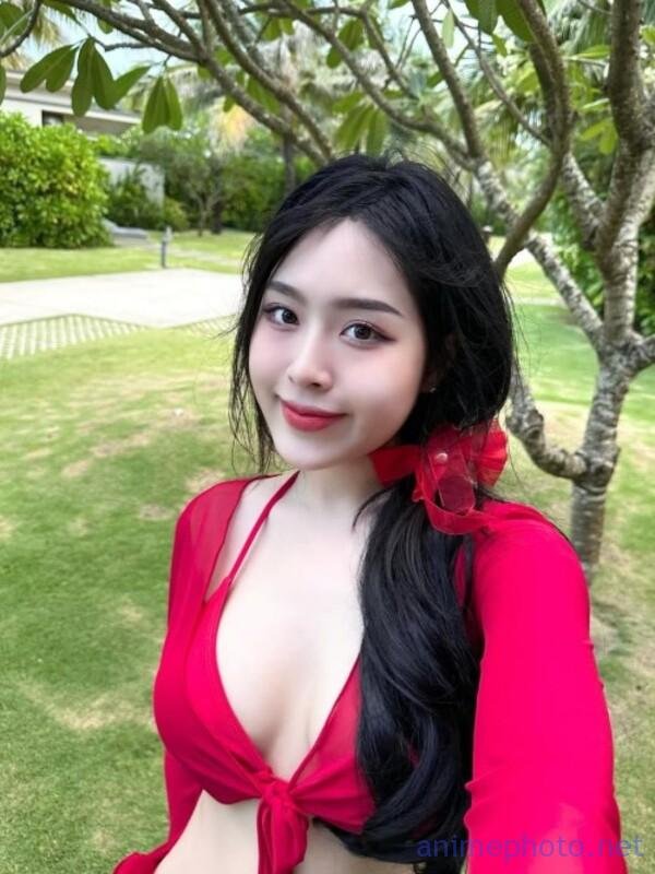 ảnh gái xinh việt nam áo hồng