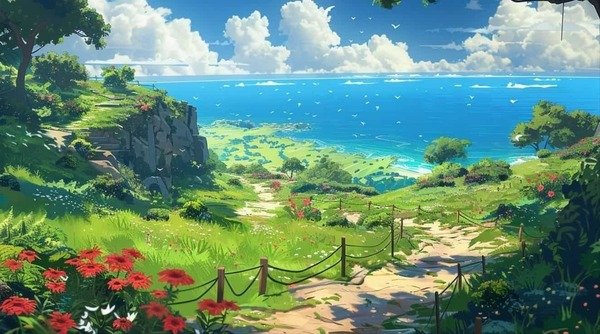 hình nền anime thiên nhiên anime