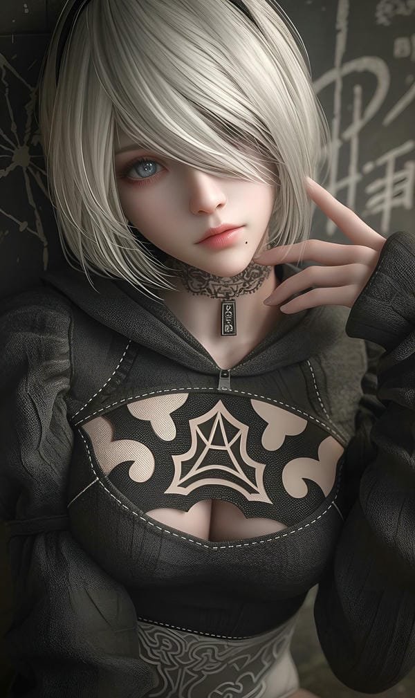 ảnh anime nữ 2B full body cực chất và cá tính