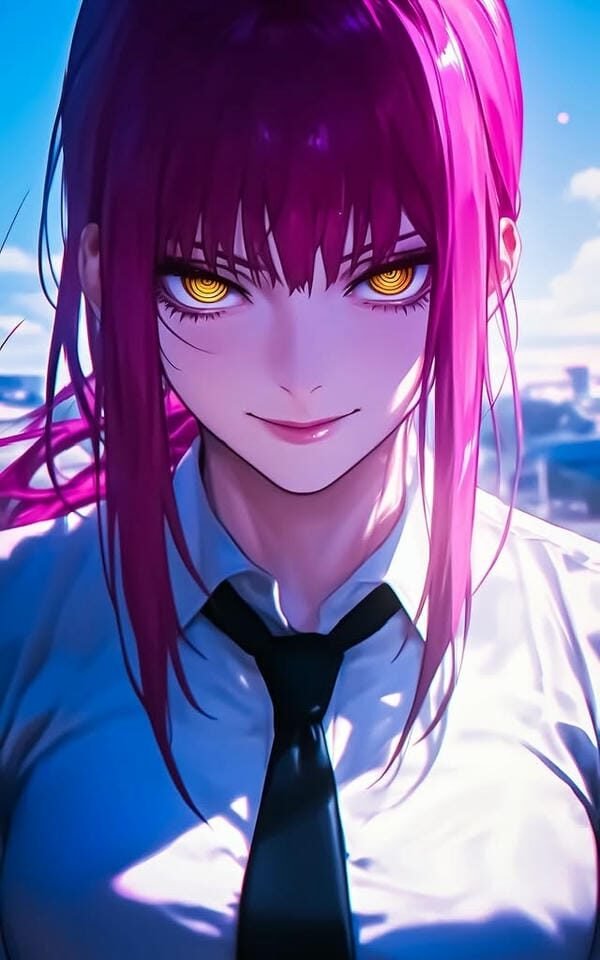 ảnh anime nữ Makima phong cách quyến rũ và bí ẩn